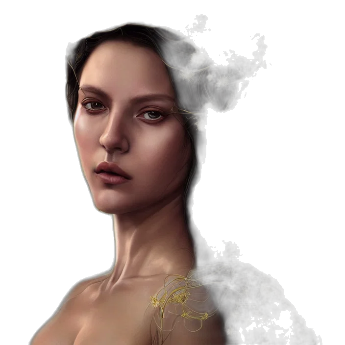 face, robot, dress, crown transparent PNG cut-out