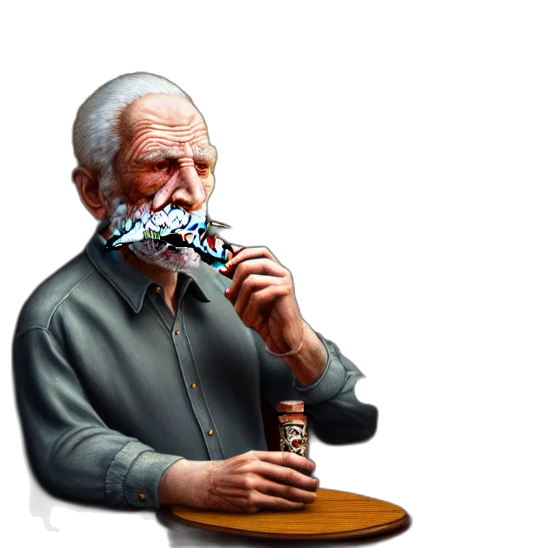 bottle, face, photorealistic, concept art transparent PNG cut-out