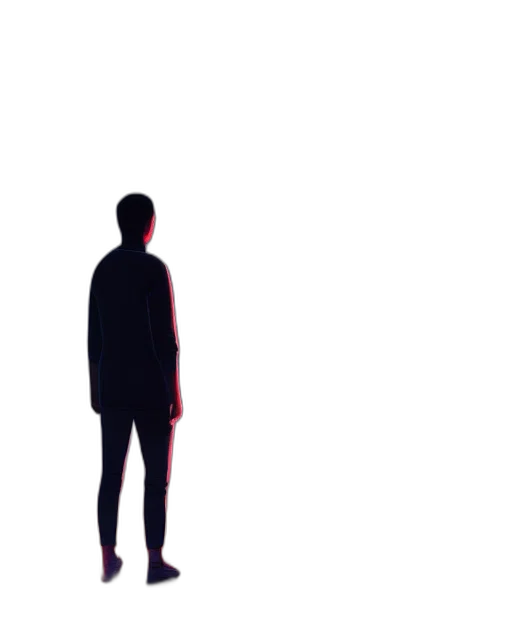 jacket, creature, staff, robot transparent PNG cut-out