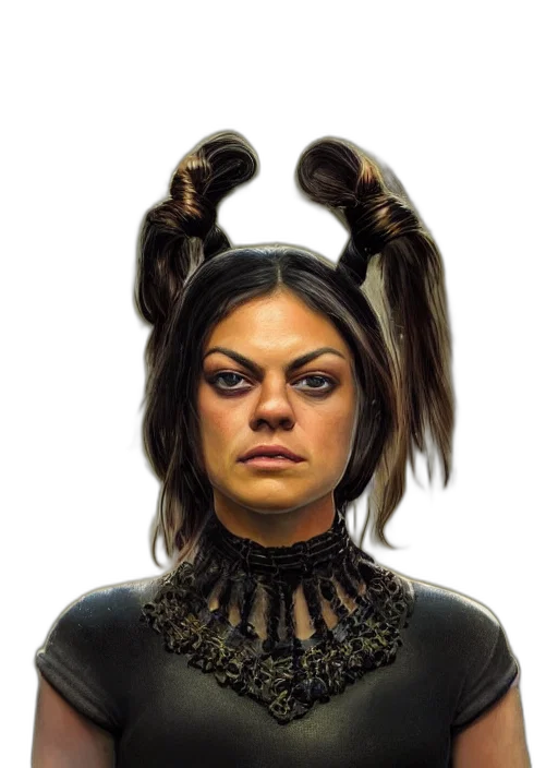 mask, hair, face, staff transparent PNG cut-out