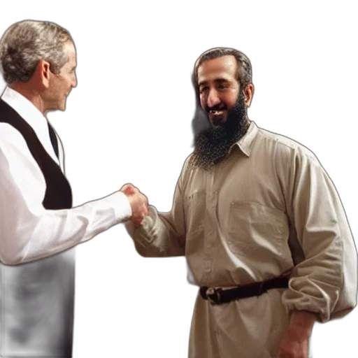 george, bush, shaking, hands transparent PNG cut-out