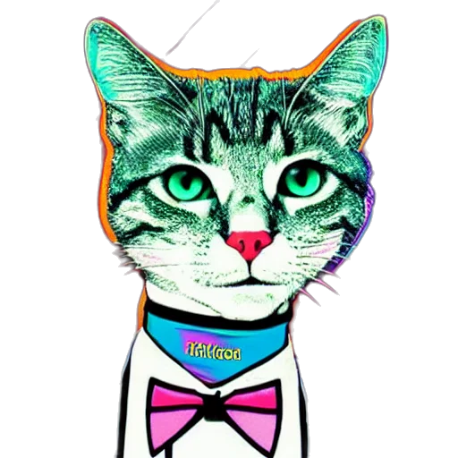 staff, animal, cartoon, vaporwave transparent PNG cut-out