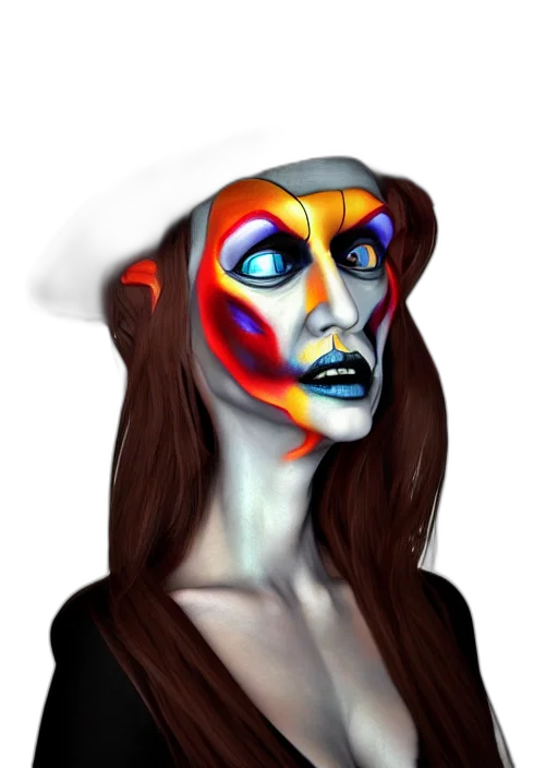 mask, face, creature, fantasy art transparent PNG cut-out