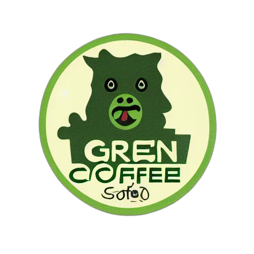 3d render, green, circular, coffee transparent PNG cut-out