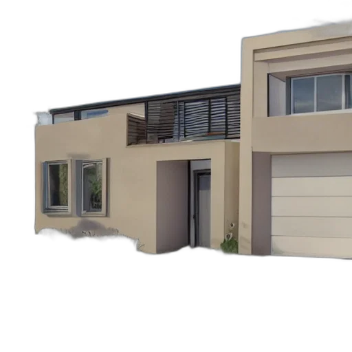 building, 3d render, photorealistic, homes transparent PNG cut-out