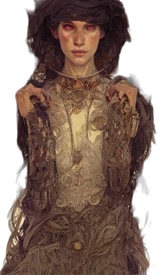 dress, face, jacket, jewelry transparent PNG cut-out