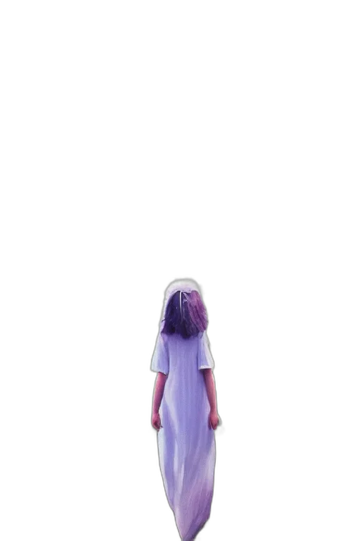 dress, creature, hair, mask transparent PNG cut-out