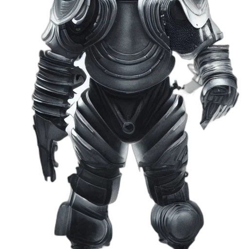 robot, staff, concept art, 3d render transparent PNG cut-out
