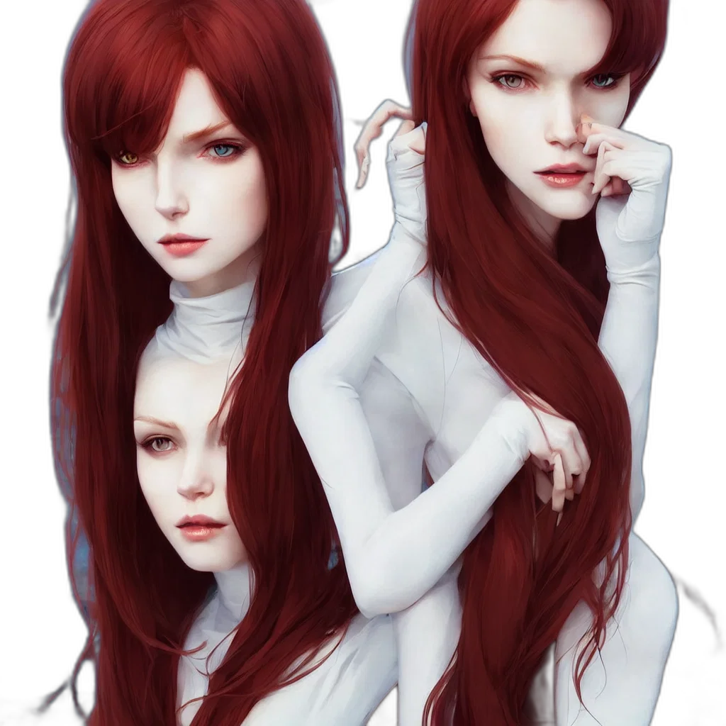 hair, fantasy art, concept art, photorealistic transparent PNG cut-out