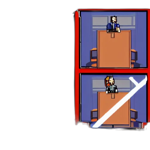 furniture, robot, staff, pixel art transparent PNG cut-out