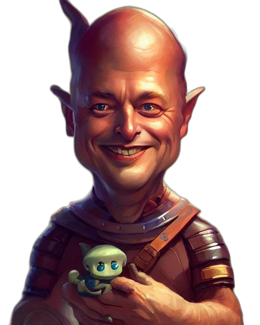staff, face, robot, creature transparent PNG cut-out