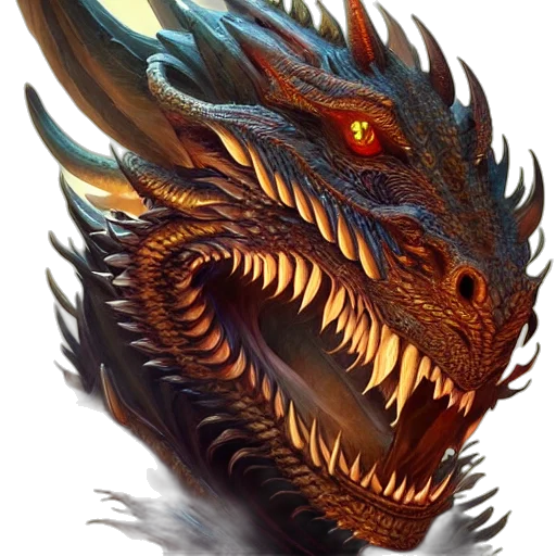 dragon, creature, face, mask transparent PNG cut-out