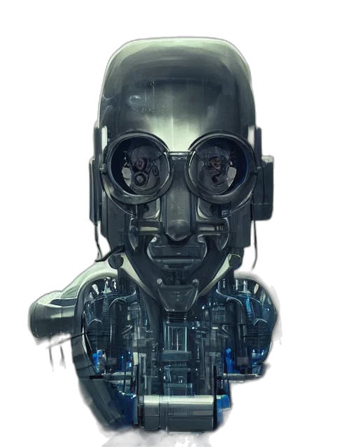 robot, mask, face, concept art transparent PNG cut-out