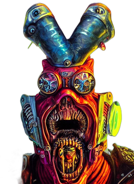 mask, robot, creature, face transparent PNG cut-out