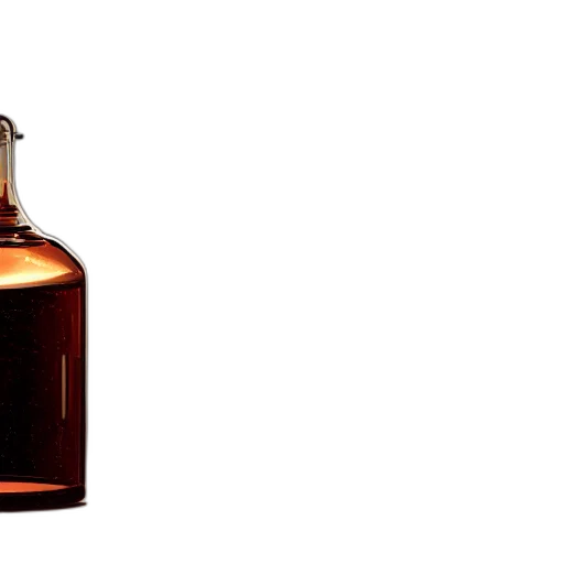 bottle, crown, 3d render, magical transparent PNG cut-out