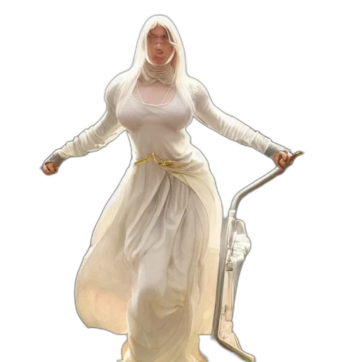 dress, sword, staff, concept art transparent PNG cut-out