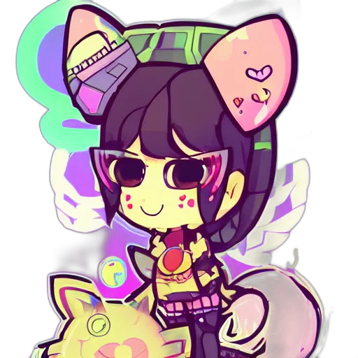staff, vaporwave, anime, cyberpunk transparent PNG cut-out