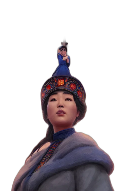 hat, crown, staff, weapon transparent PNG cut-out
