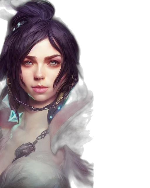 face, fantasy art, concept art, photorealistic transparent PNG cut-out