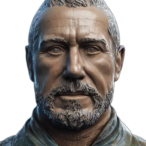 face, staff, photorealistic, 3d render transparent PNG cut-out
