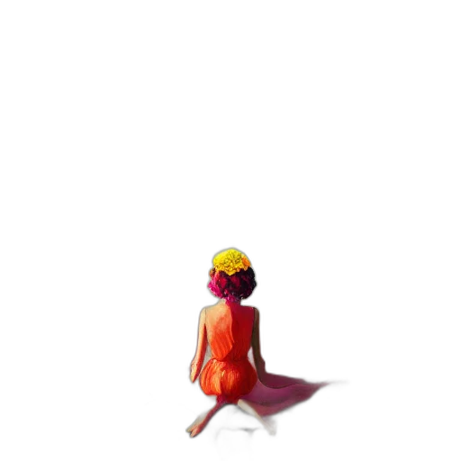 dress, staff, hat, creature transparent PNG cut-out