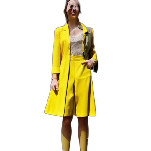 dress, jacket, staff, 3d render transparent PNG cut-out