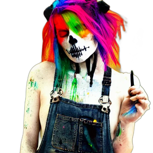 mask, face, hair, dress transparent PNG cut-out