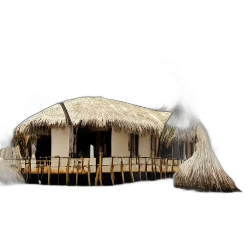 hat, umbrella, building, staff transparent PNG cut-out