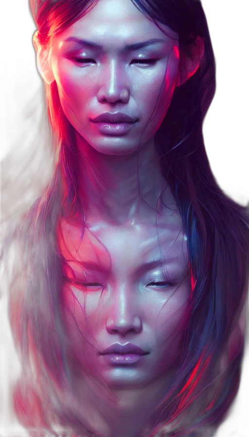 face, mask, creature, cyberpunk transparent PNG cut-out