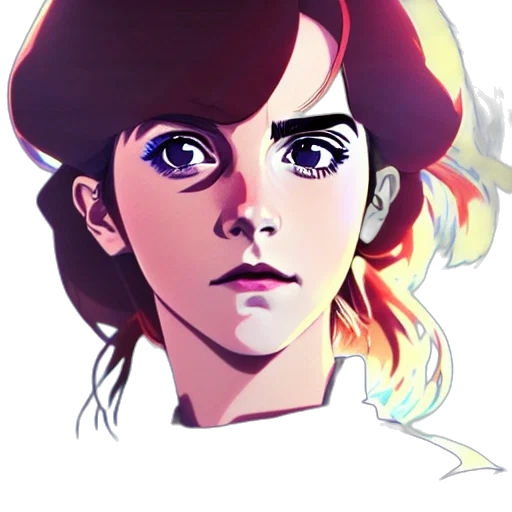face, anime, comic book art, cartoon transparent PNG cut-out