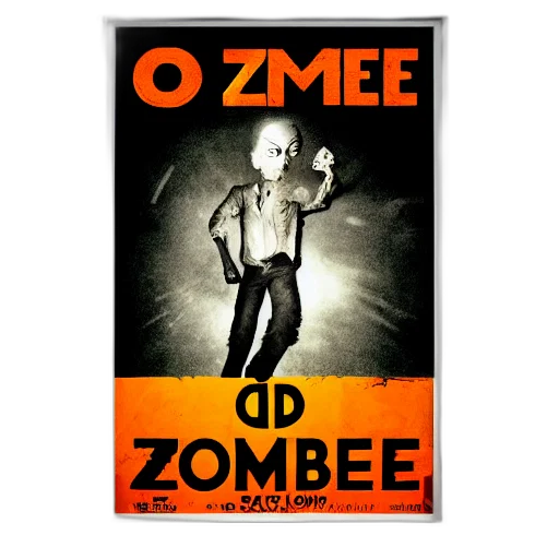 old, film, poster, zombie transparent PNG cut-out