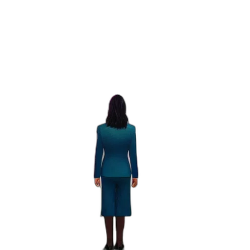 dress, jacket, staff, robot transparent PNG cut-out