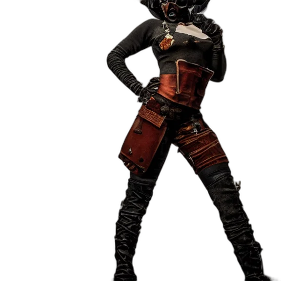 staff, jacket, weapon, mask transparent PNG cut-out