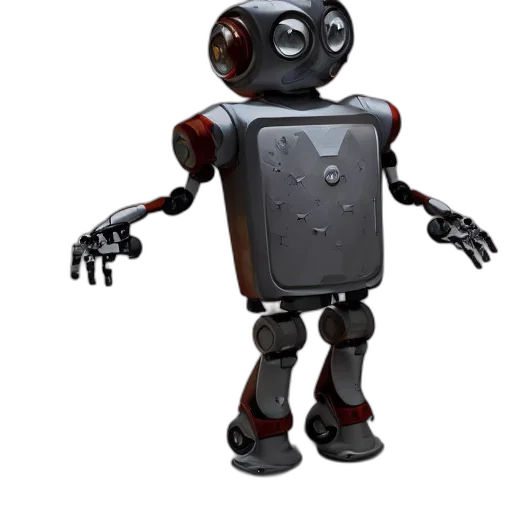 robot, 3d render, concept art, boy transparent PNG cut-out