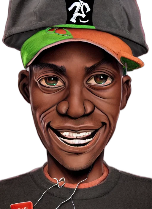 face, hat, cartoon, photorealistic transparent PNG cut-out