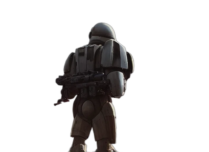 robot, weapon, staff, jacket transparent PNG cut-out