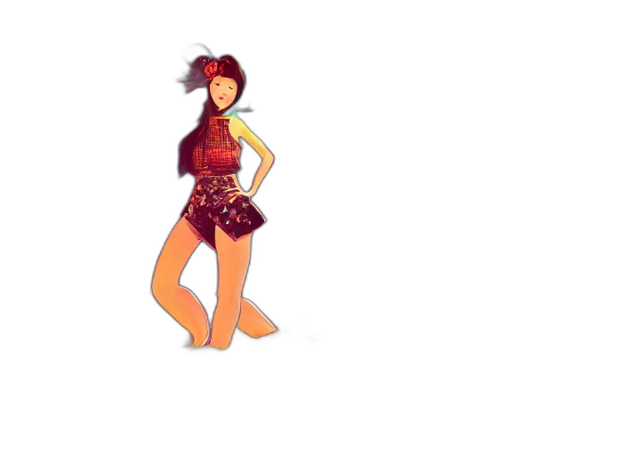 dress, pixel art, cartoon, 3d render transparent PNG cut-out