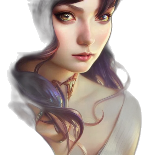 face, dress, dragon, jewelry transparent PNG cut-out