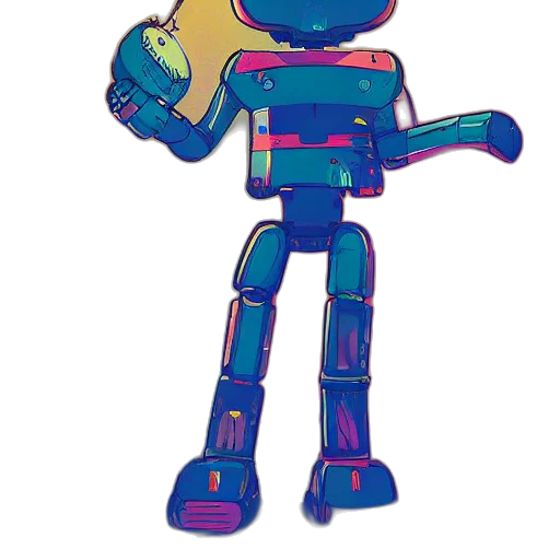 robot, staff, creature, weapon transparent PNG cut-out