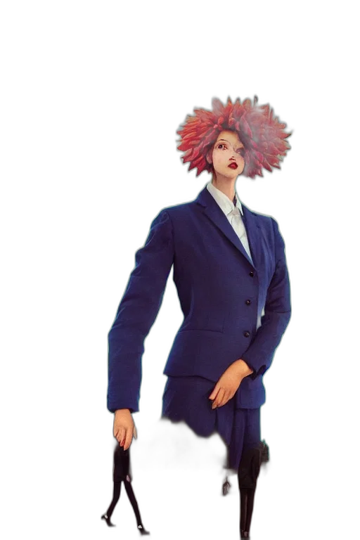 jacket, staff, hat, dress transparent PNG cut-out