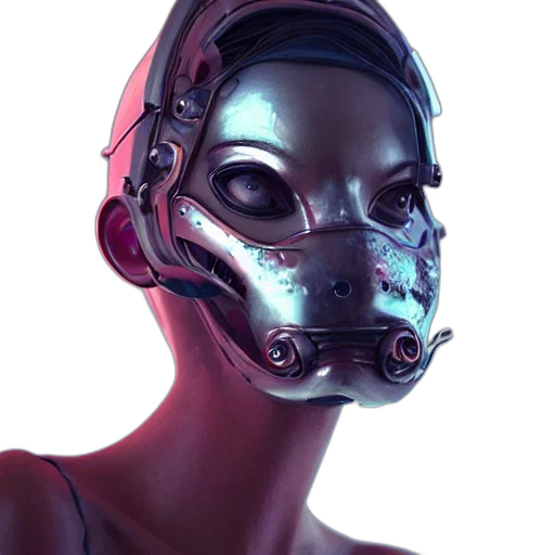 mask, face, robot, creature transparent PNG cut-out