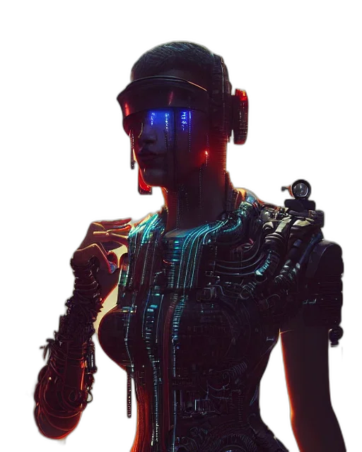robot, dress, face, mask transparent PNG cut-out