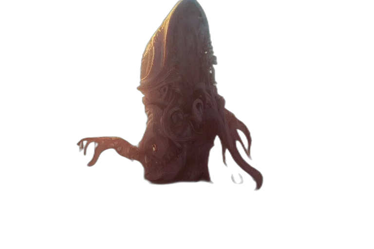 creature, mask, hair, dress transparent PNG cut-out