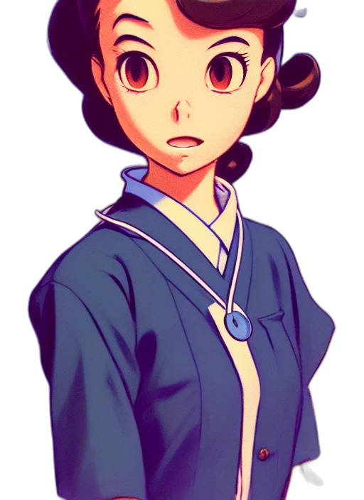 staff, face, hat, dress transparent PNG cut-out