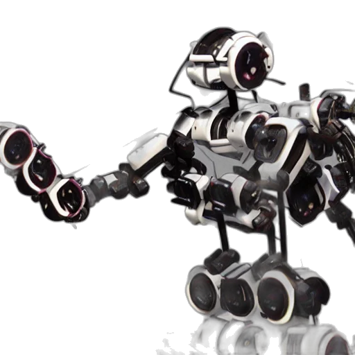 robot, 3d render, concept art, mechanical transparent PNG cut-out