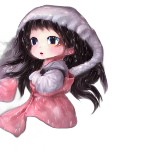 creature, hat, dress, watercolor transparent PNG cut-out