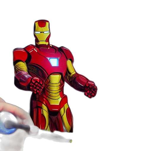 robot, 3d render, concept art, closeup transparent PNG cut-out