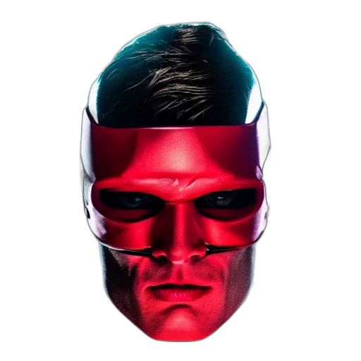 mask, face, comic book art, 3d render transparent PNG cut-out