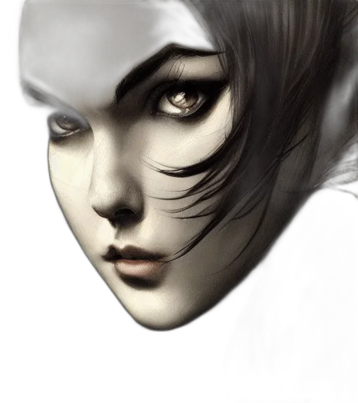 mask, face, robot, hair transparent PNG cut-out