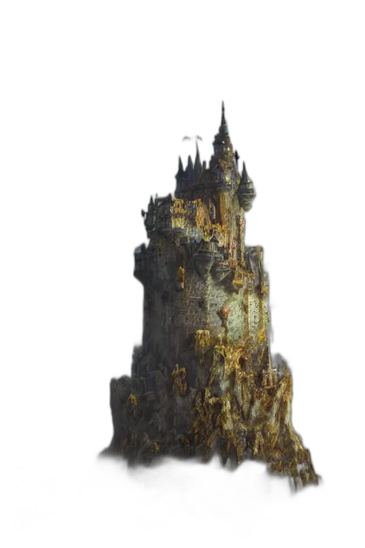 crown, building, dragon, staff transparent PNG cut-out